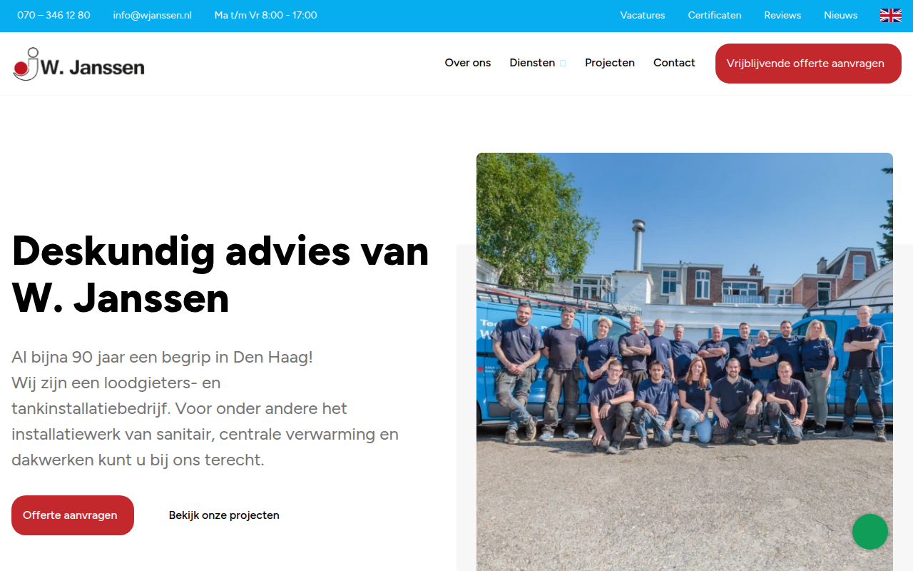 Screenshot van wjanssen.nl