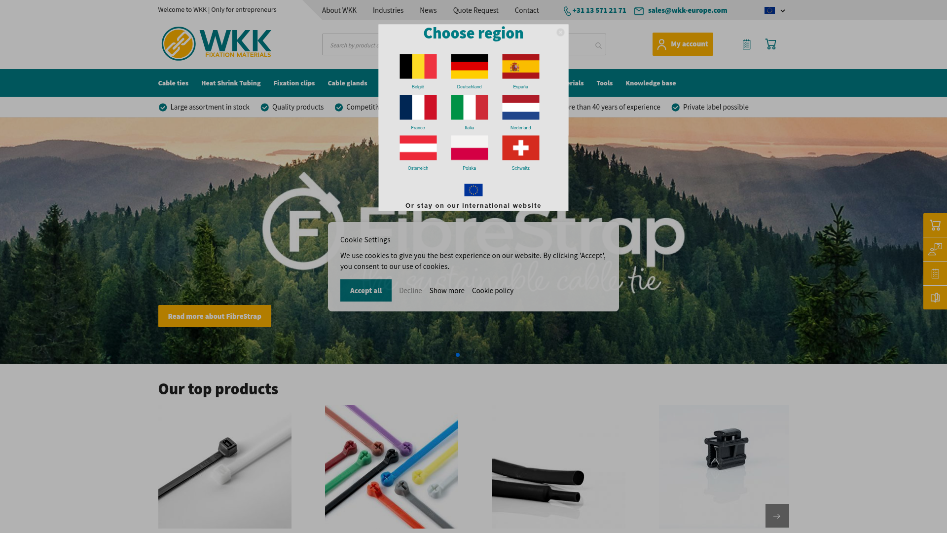 Screenshot van wkk-europe.com