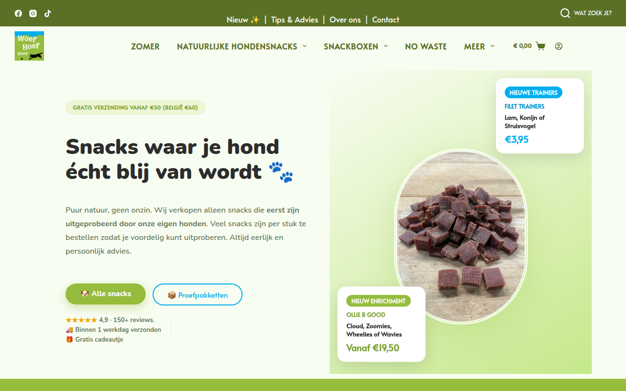 Screenshot van woefhoefshop.nl