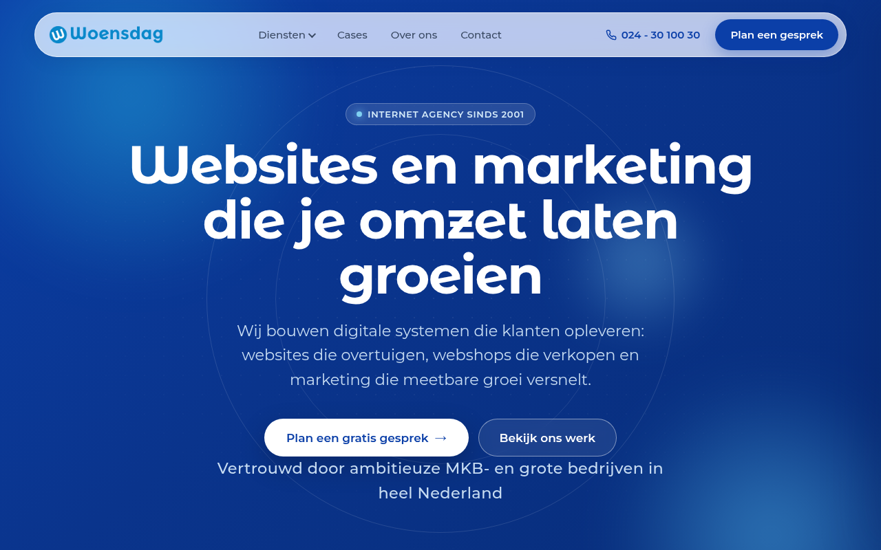 Screenshot van woensdag.nl
