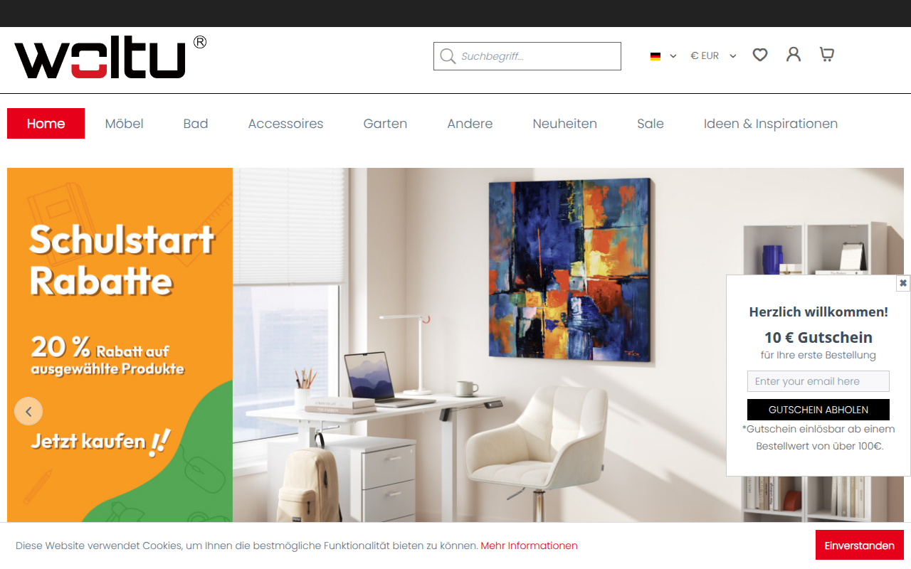 Screenshot van woltu.eu