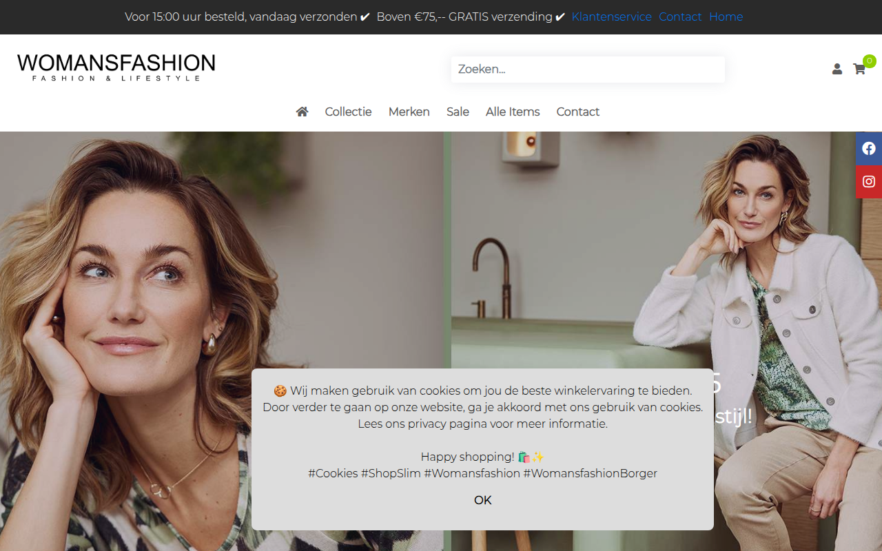 Screenshot van womansfashion.nl
