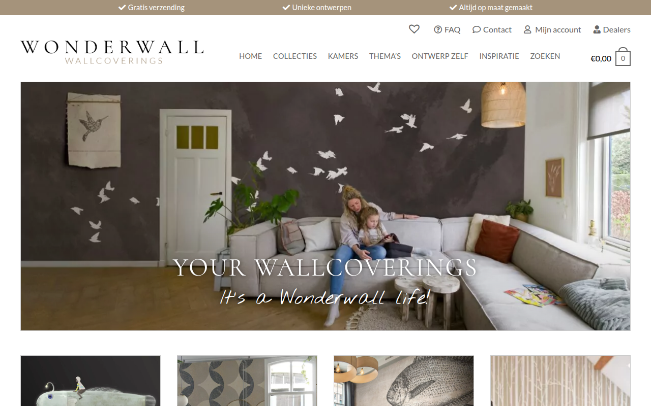 Screenshot van wonderwall.nl