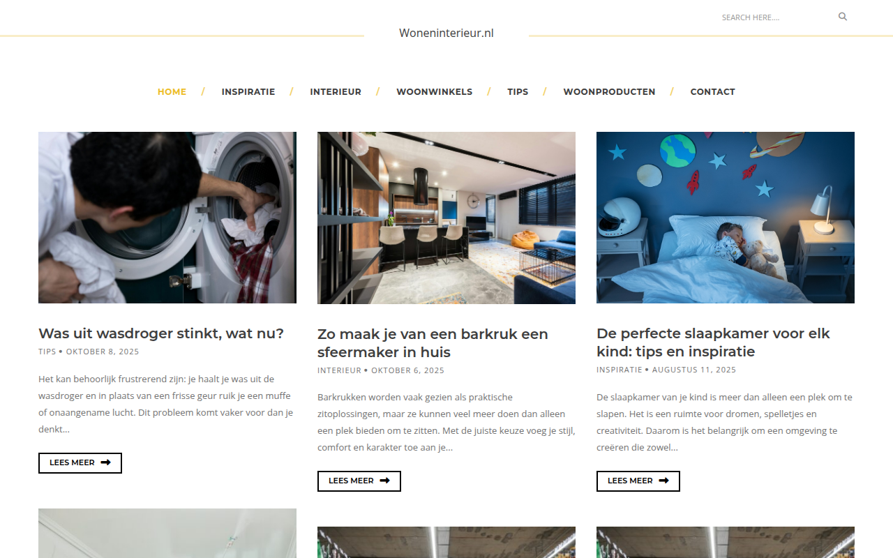 Screenshot van woneninterieur.nl