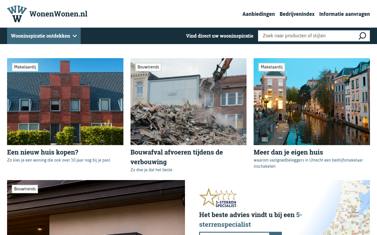 Screenshot van wonenwonen.nl