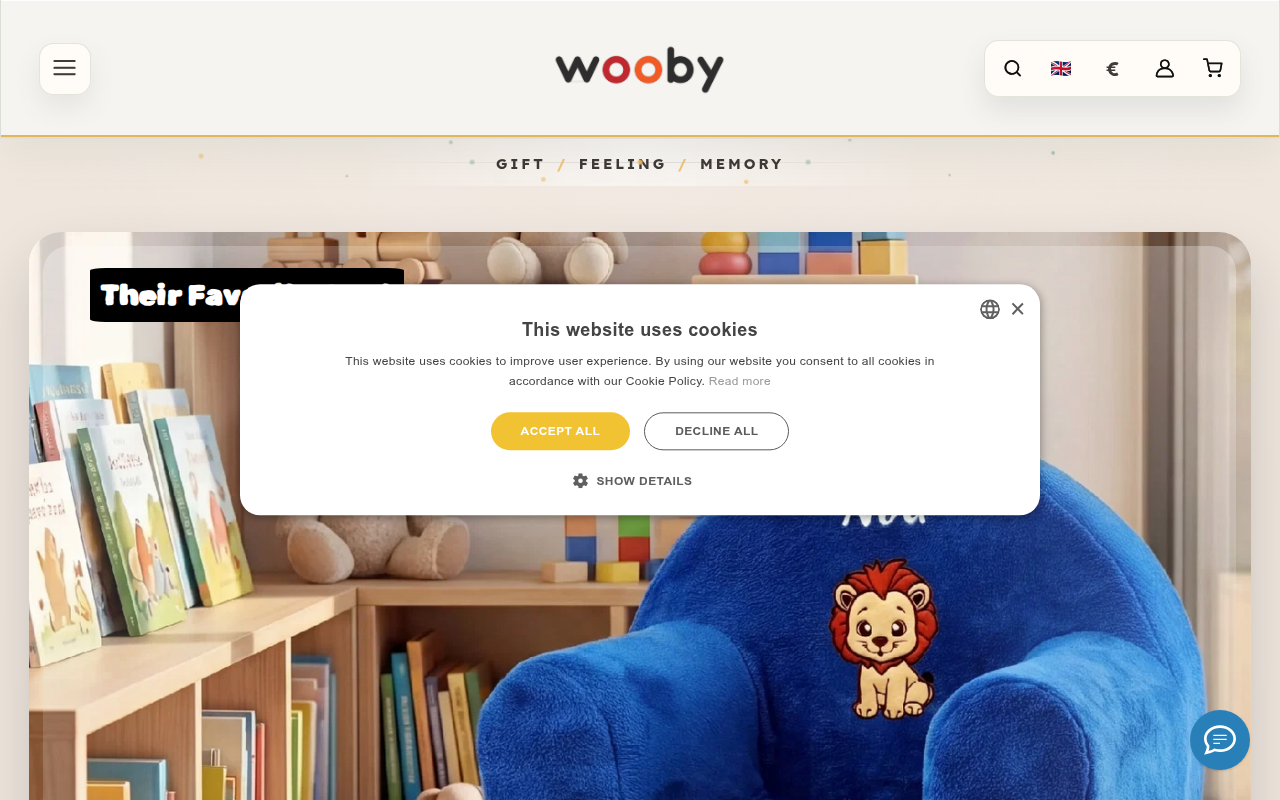 Screenshot van wooby.shop