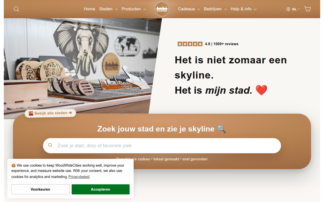 Screenshot van woodwidecities.com