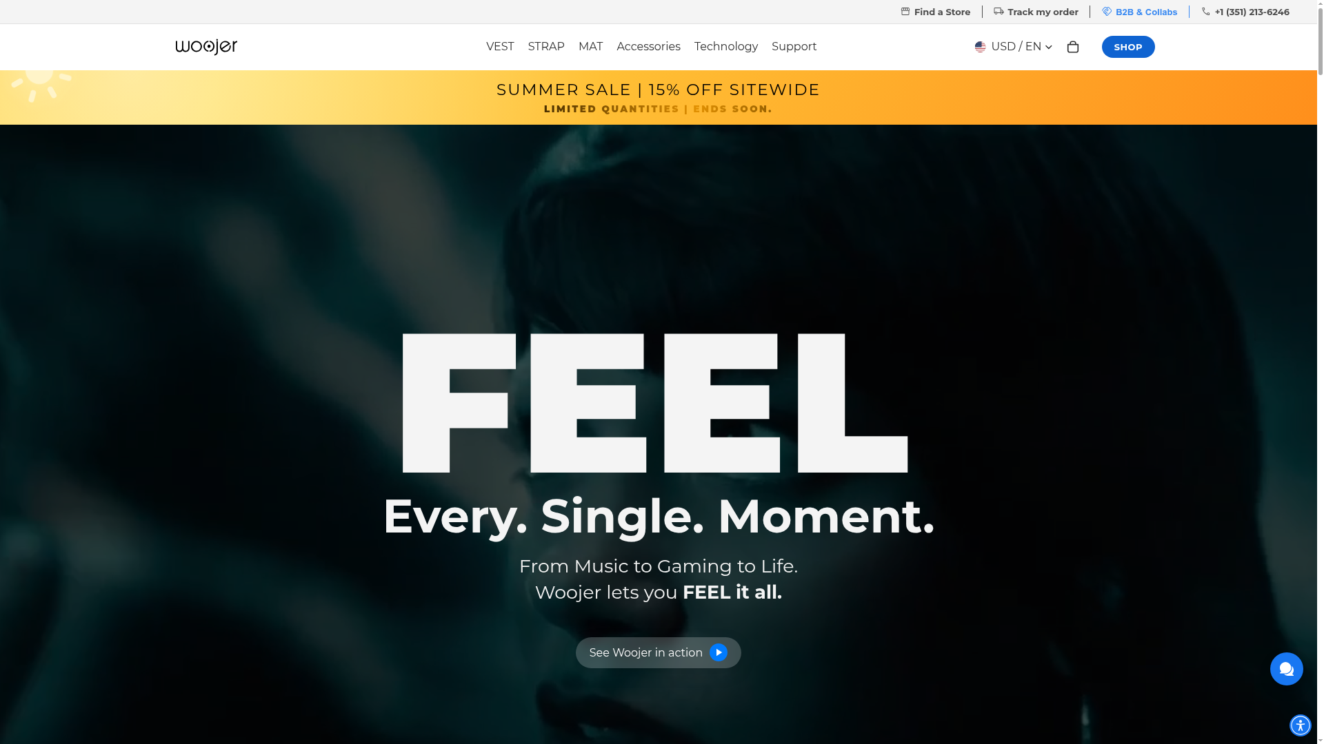 Screenshot van woojer.com