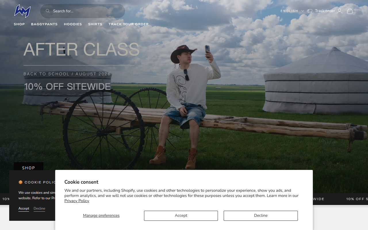 Screenshot van woolenmaker.com