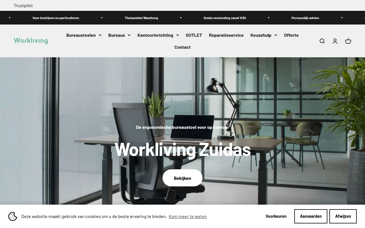 Screenshot van workliving.nl