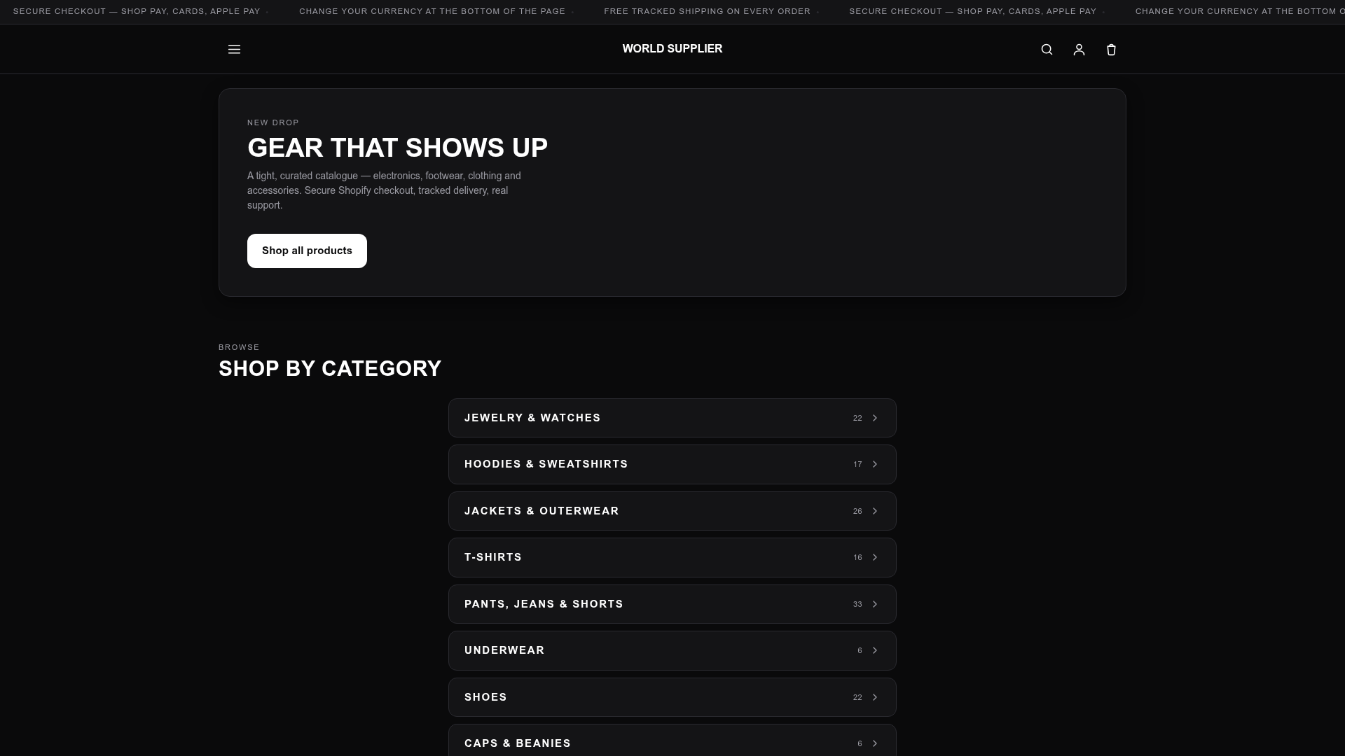 Screenshot van worldsupplier.store
