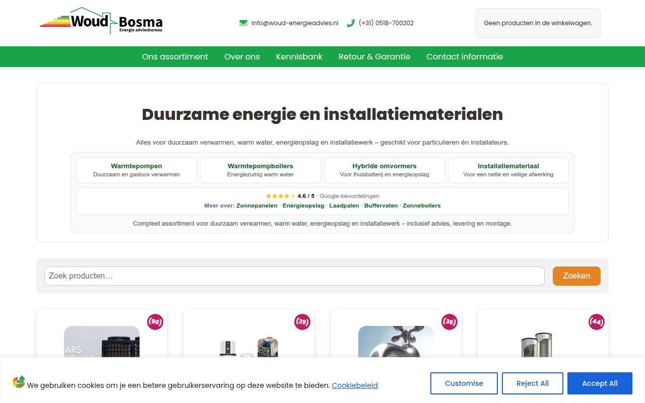 Screenshot van woud-energieadvies.nl