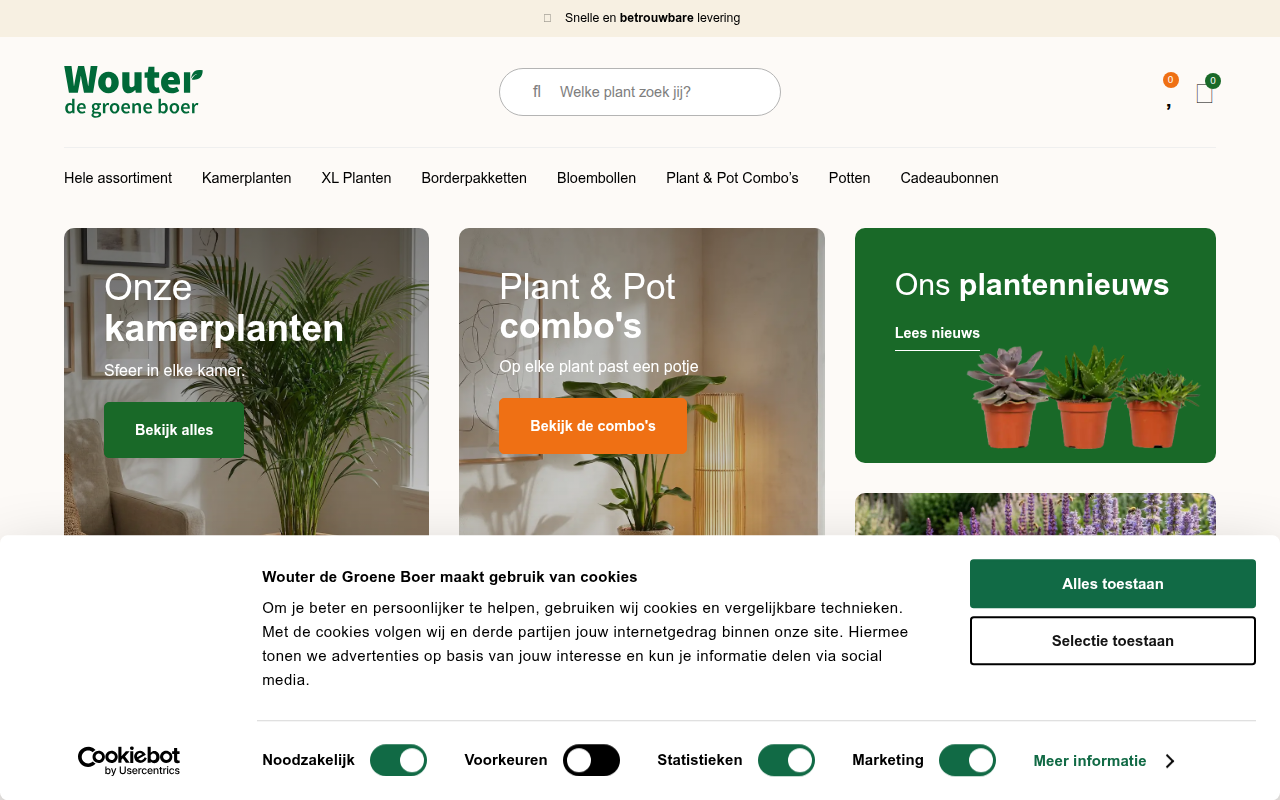 Screenshot van wouterdegroeneboer.nl