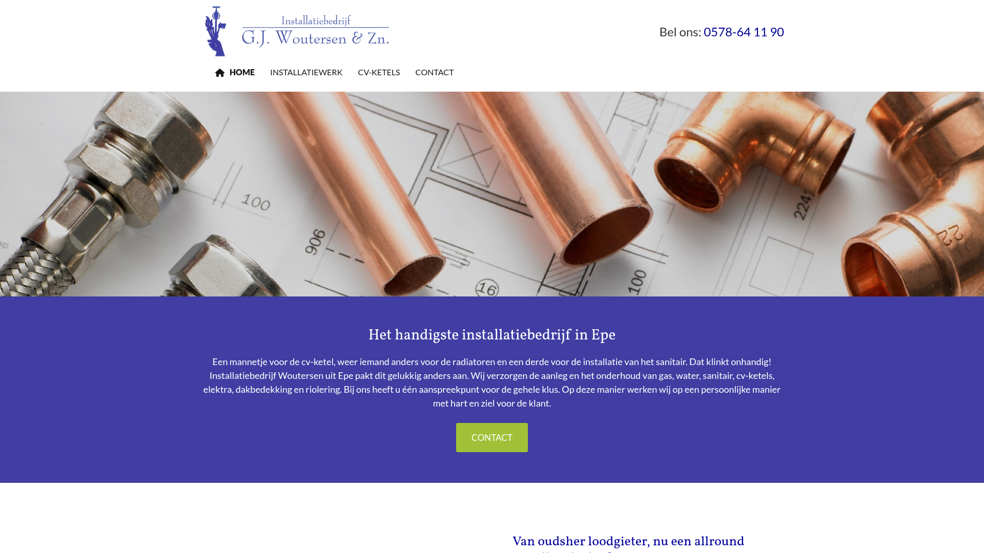 Screenshot van woutersen-zn.nl