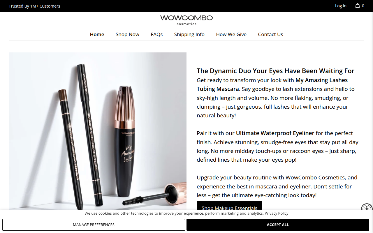 Screenshot van wowcombo.com