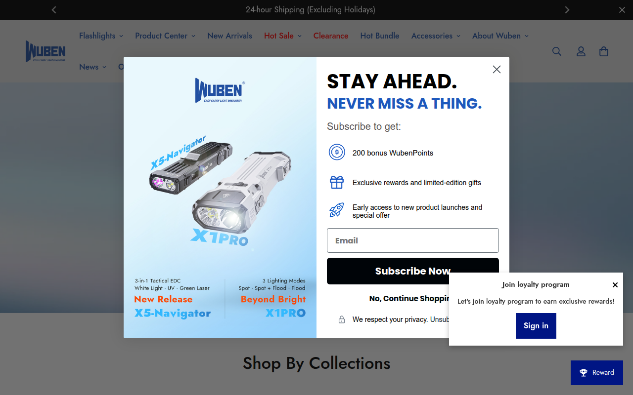 Screenshot van wubenlight.com