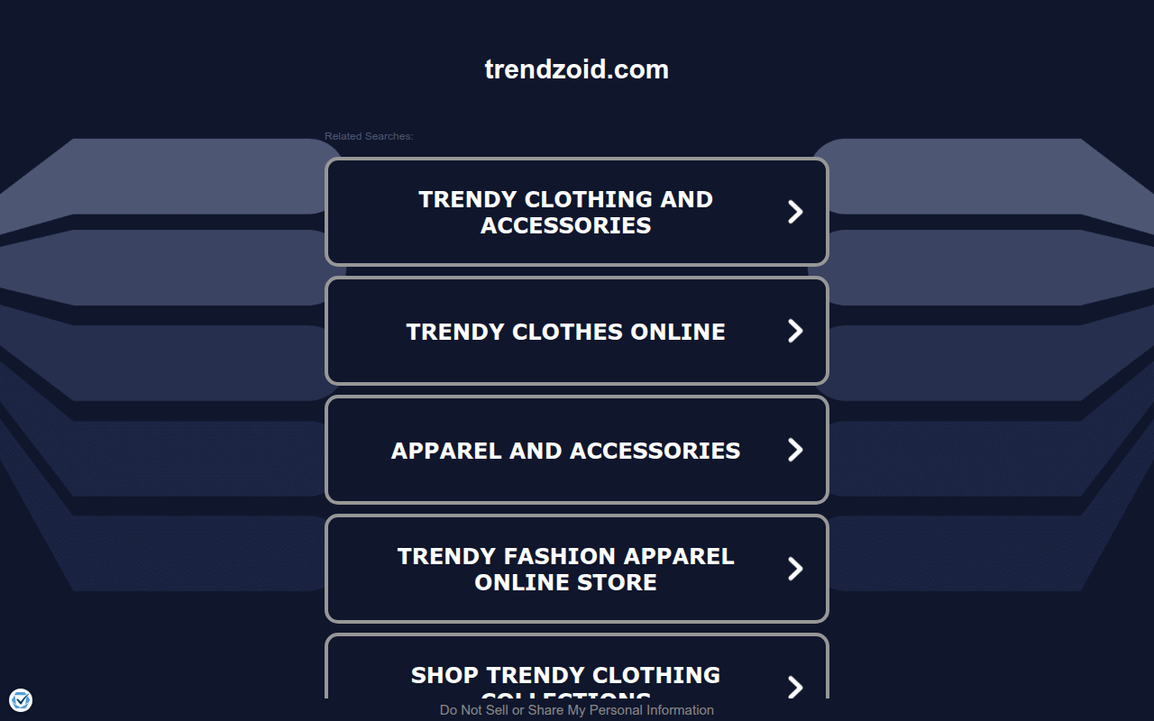 Screenshot van ww1.trendzoid.com