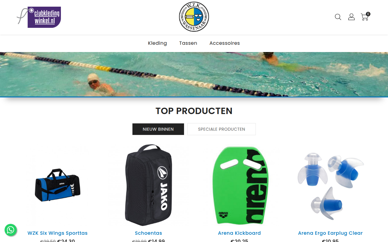 Screenshot van wzk.clubkledingwinkel.nl