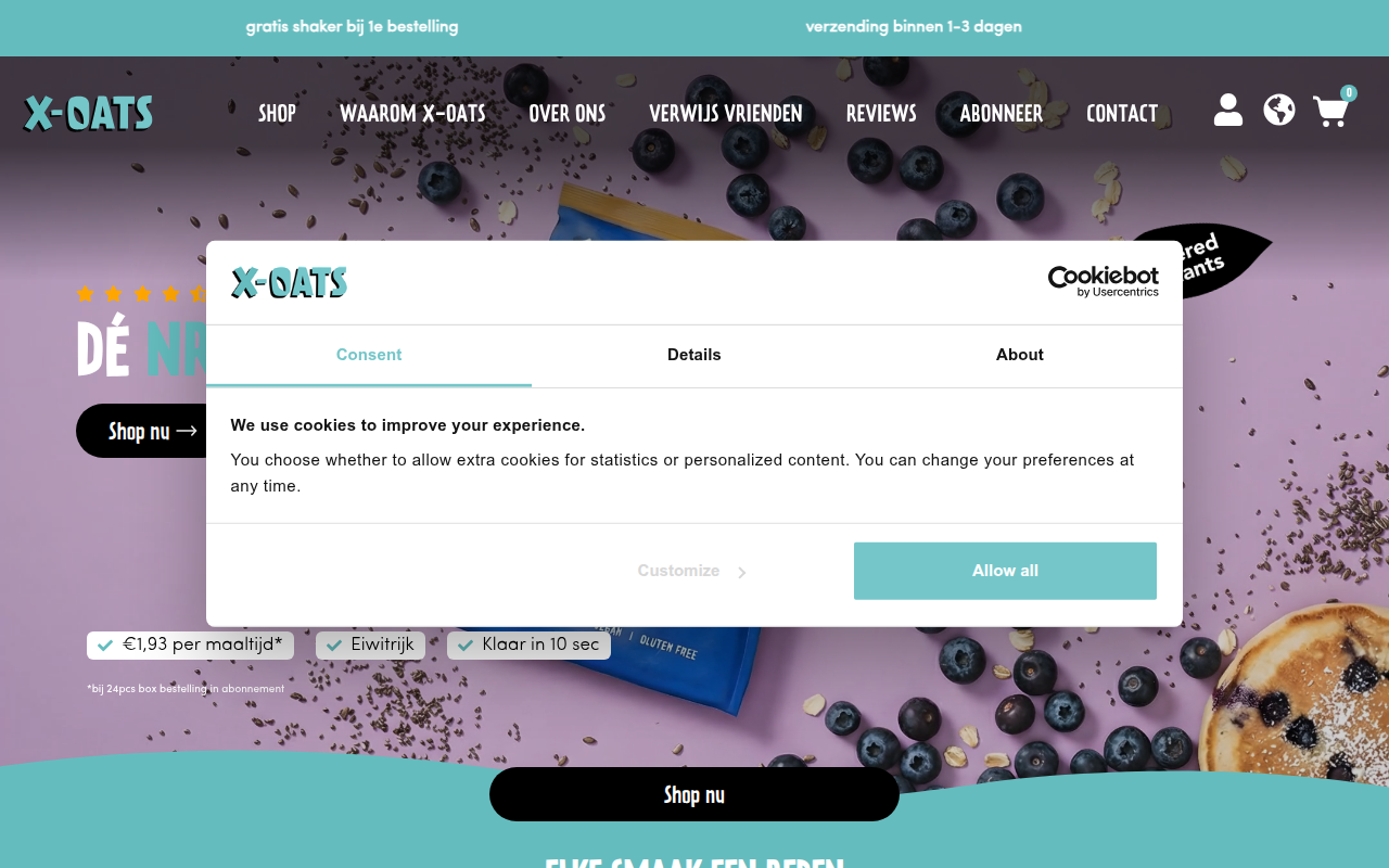 Screenshot van x-oats.com