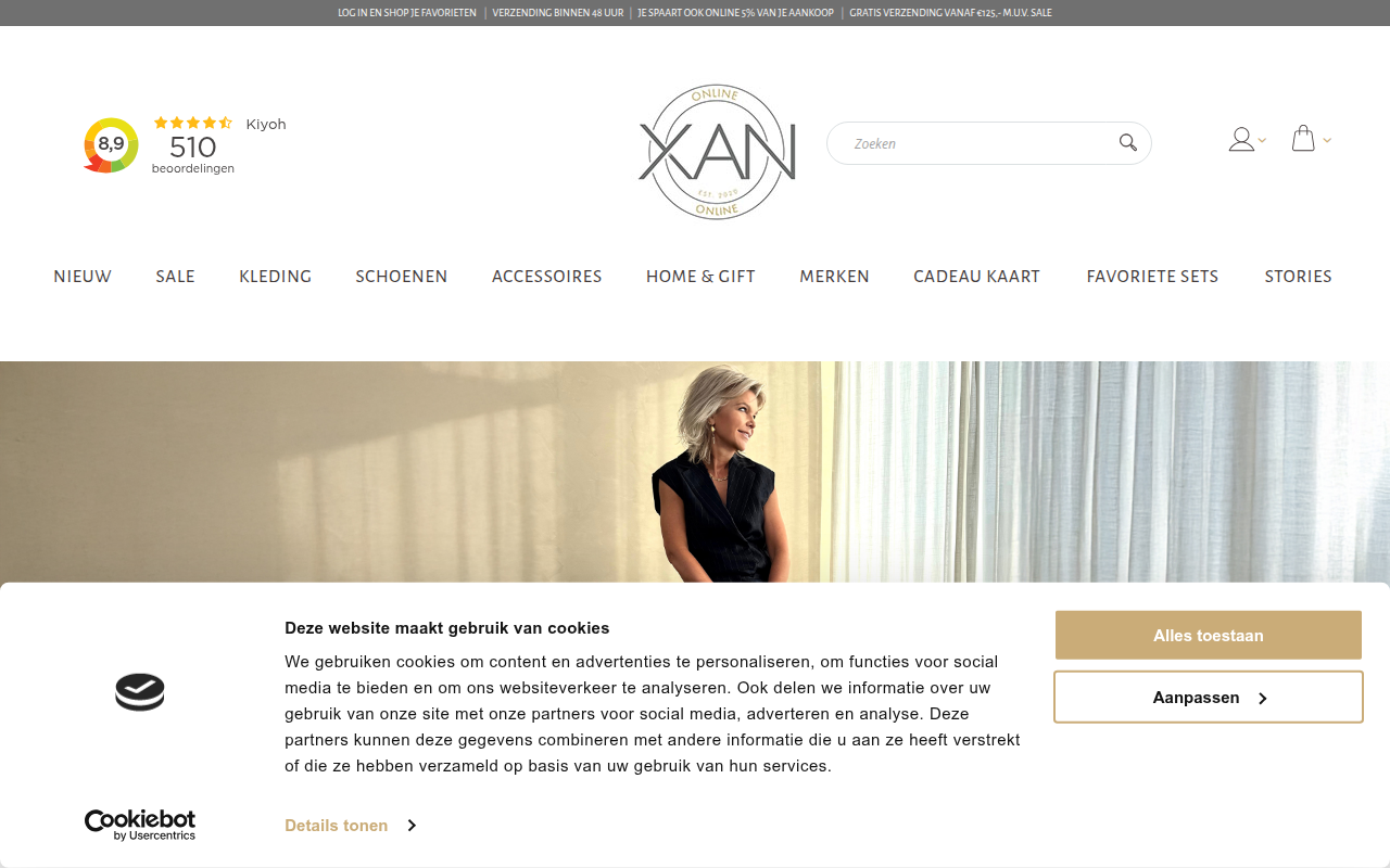 Screenshot van xanwoman.nl