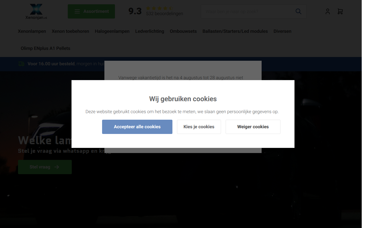 Screenshot van xenonjan.nl