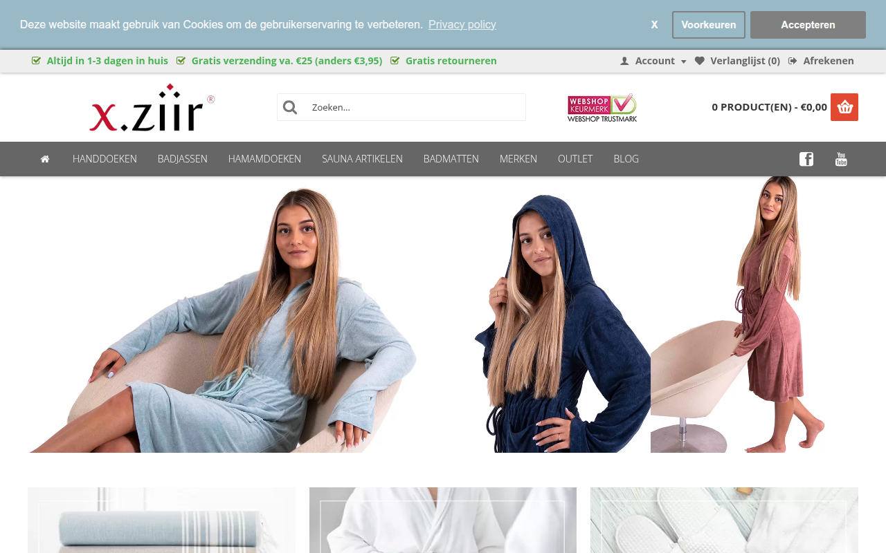 Screenshot van xziir.nl