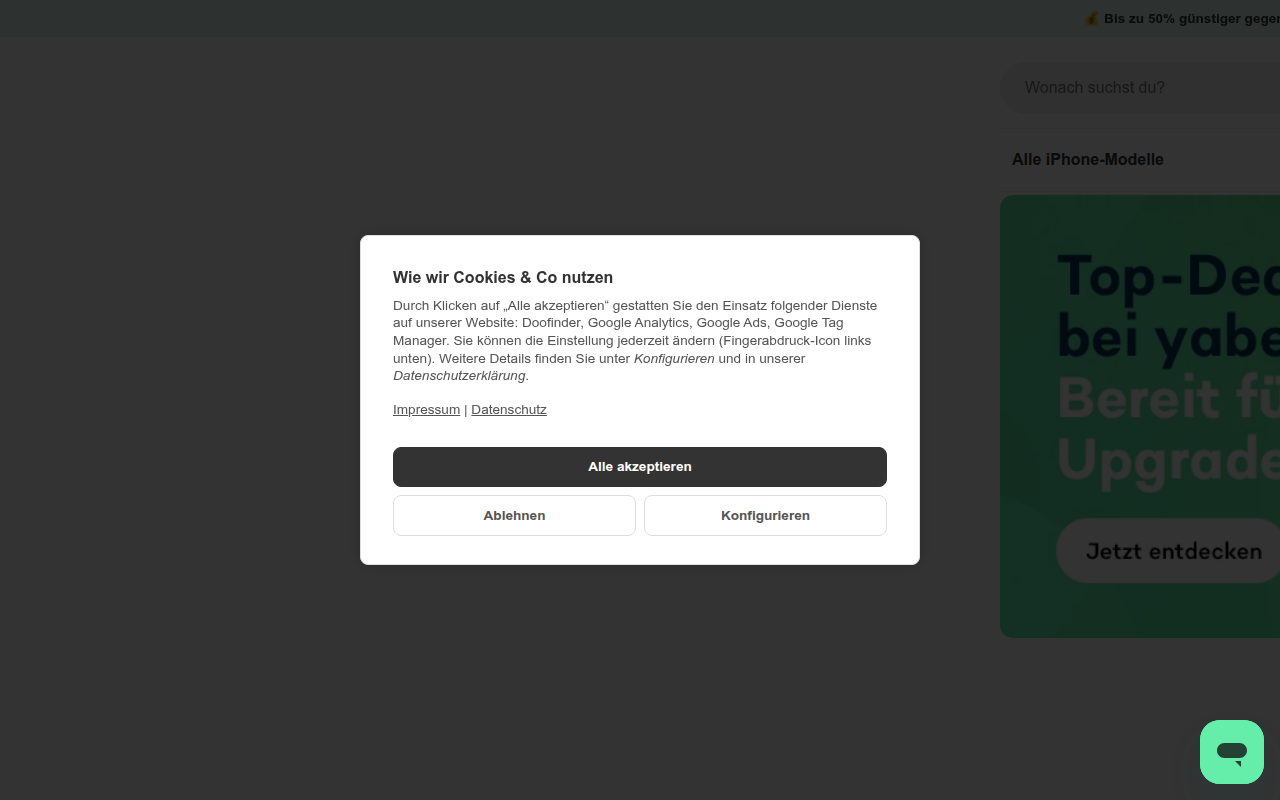 Screenshot van yabero.de