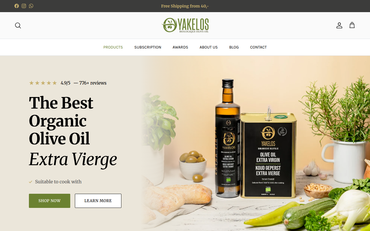 Screenshot van yakelos.com