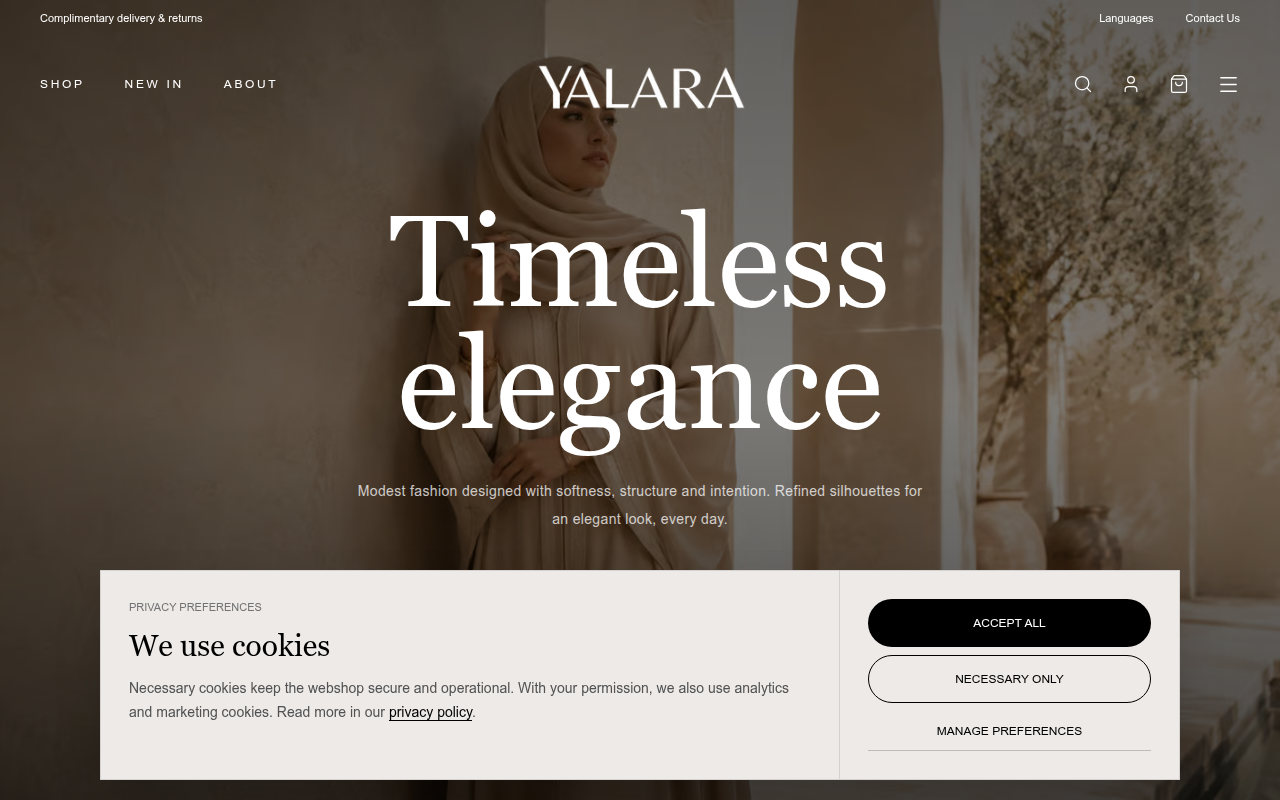 Screenshot van yalara.be