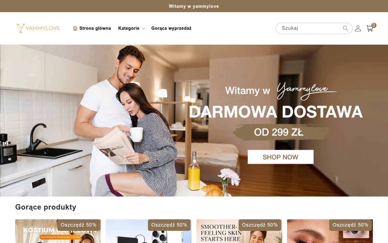 Screenshot van yammylove.com
