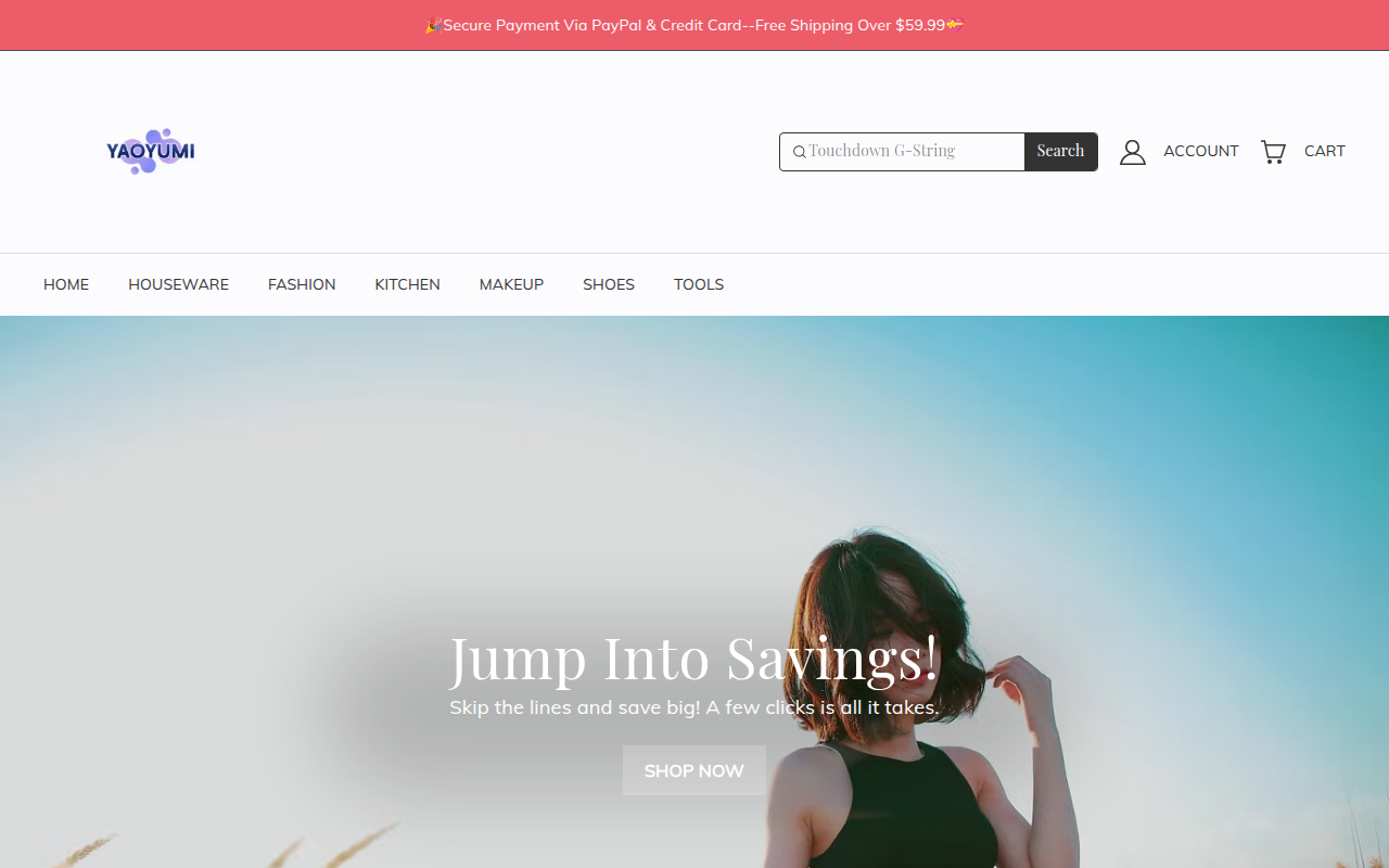 Screenshot van yaoyumi.com