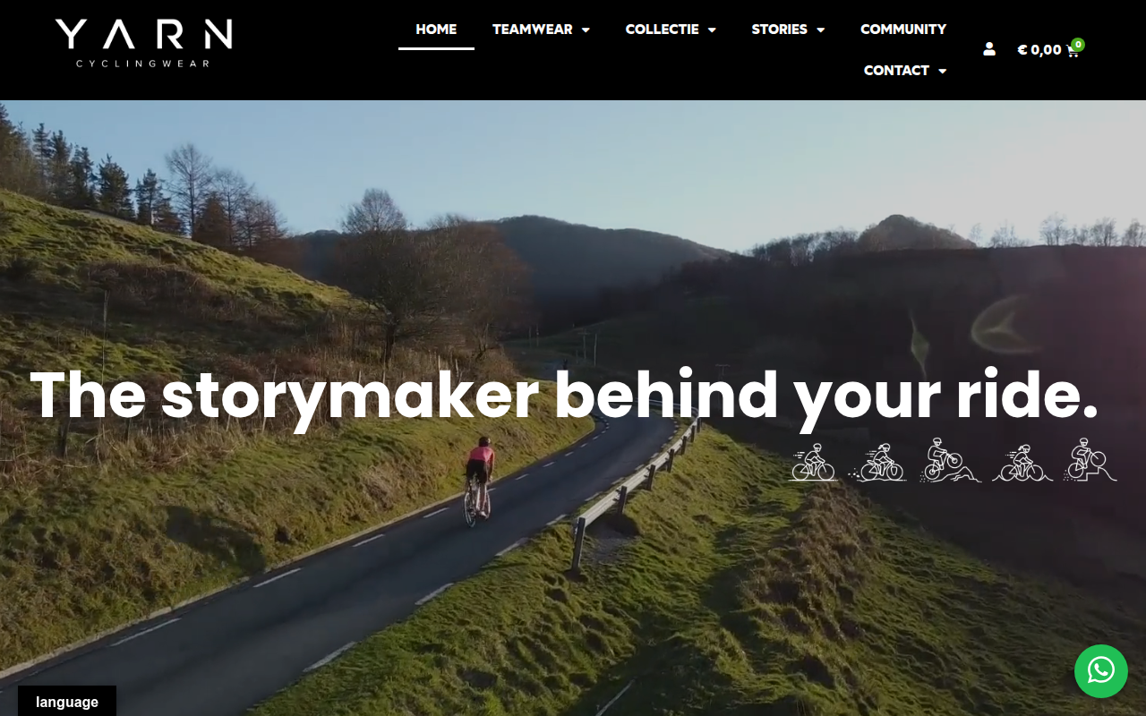 Screenshot van yarncycling.com