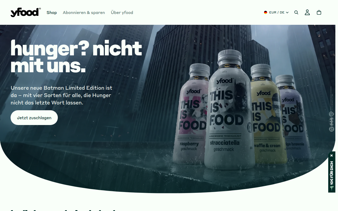 Screenshot van yfood.com