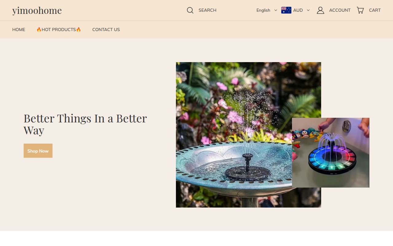 Screenshot van yimoohome.com