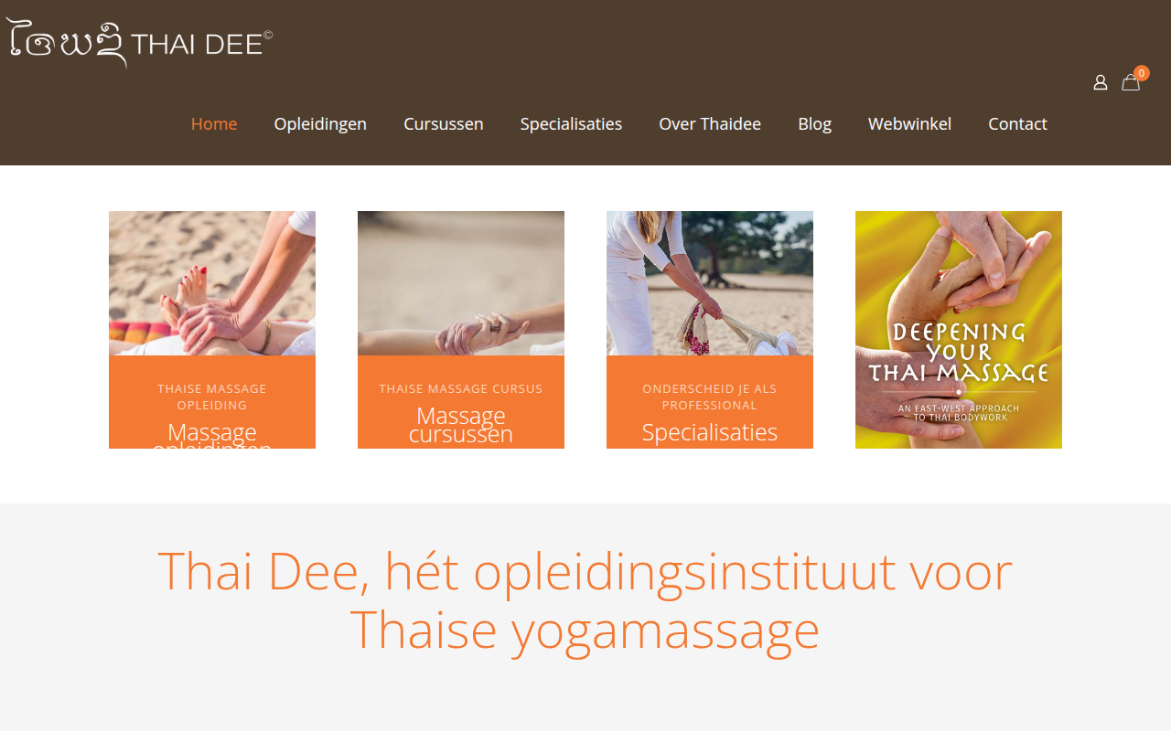 Screenshot van yogamassage.nl
