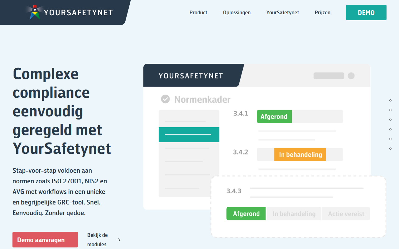 Screenshot van yoursafetynet.com
