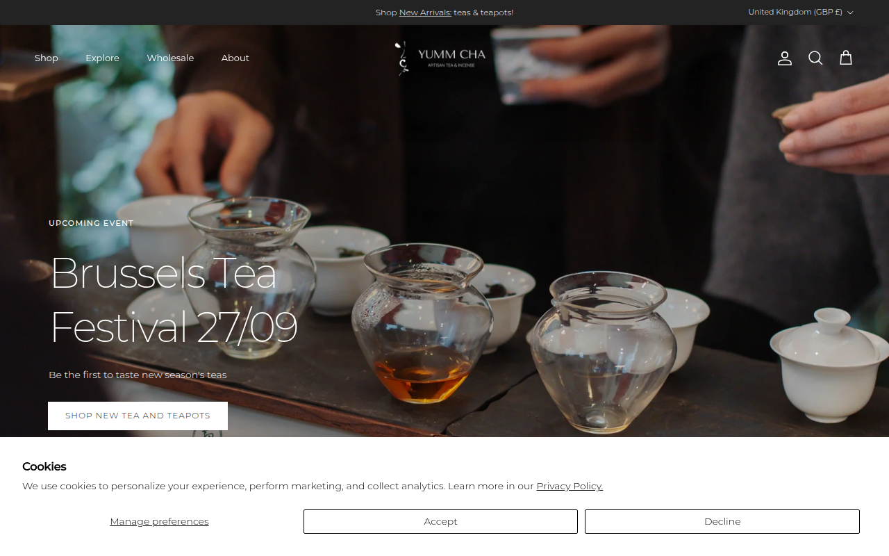 Screenshot van yumm-cha.com