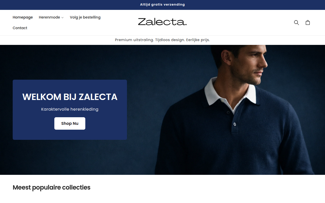 Screenshot van zalecta.be