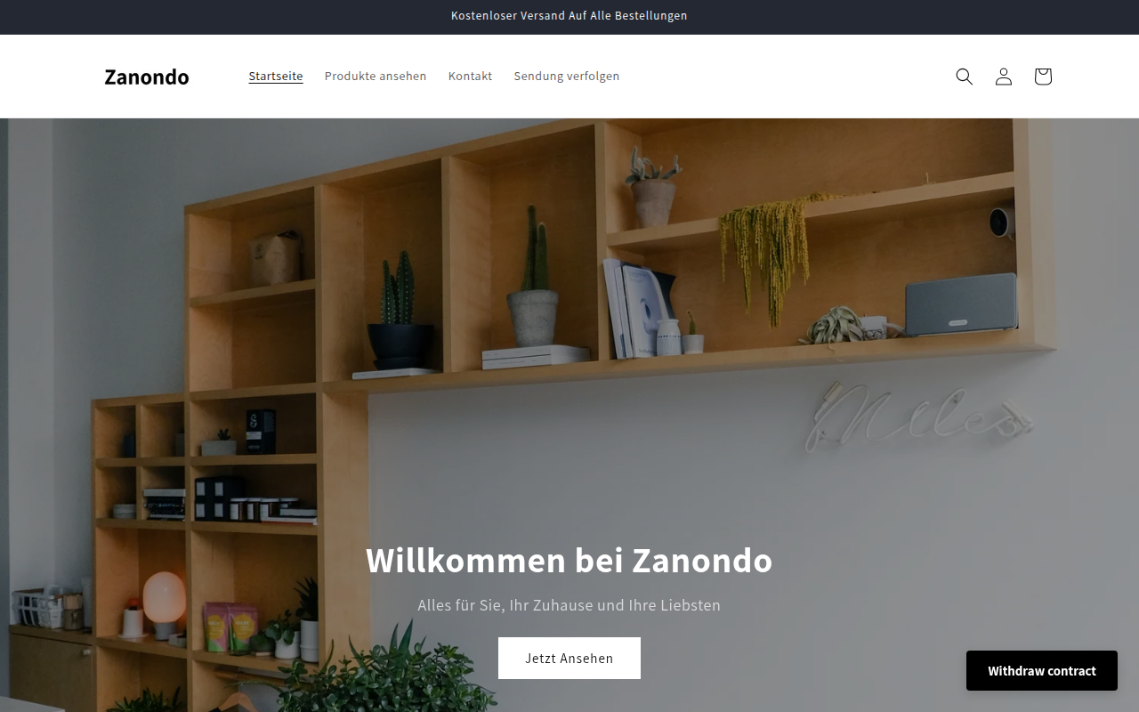 Screenshot van zanondo.com