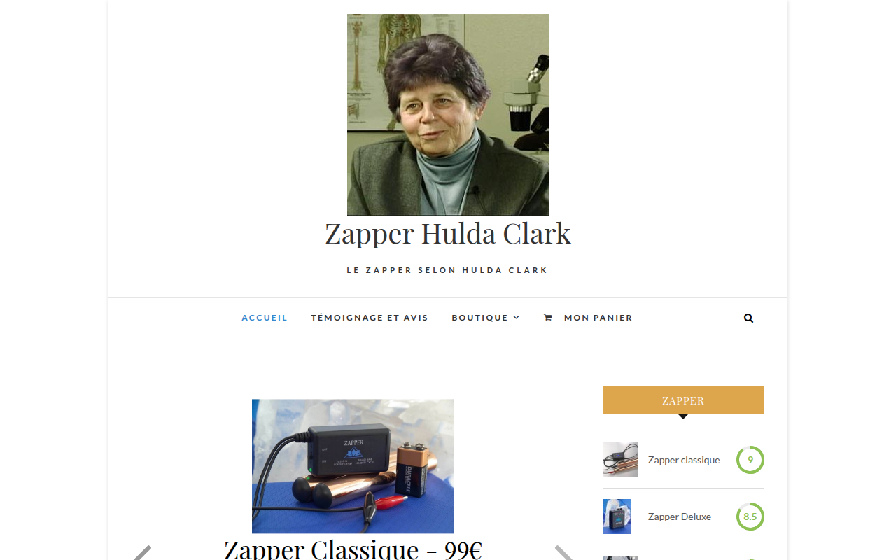 Screenshot van zapper-clark.com