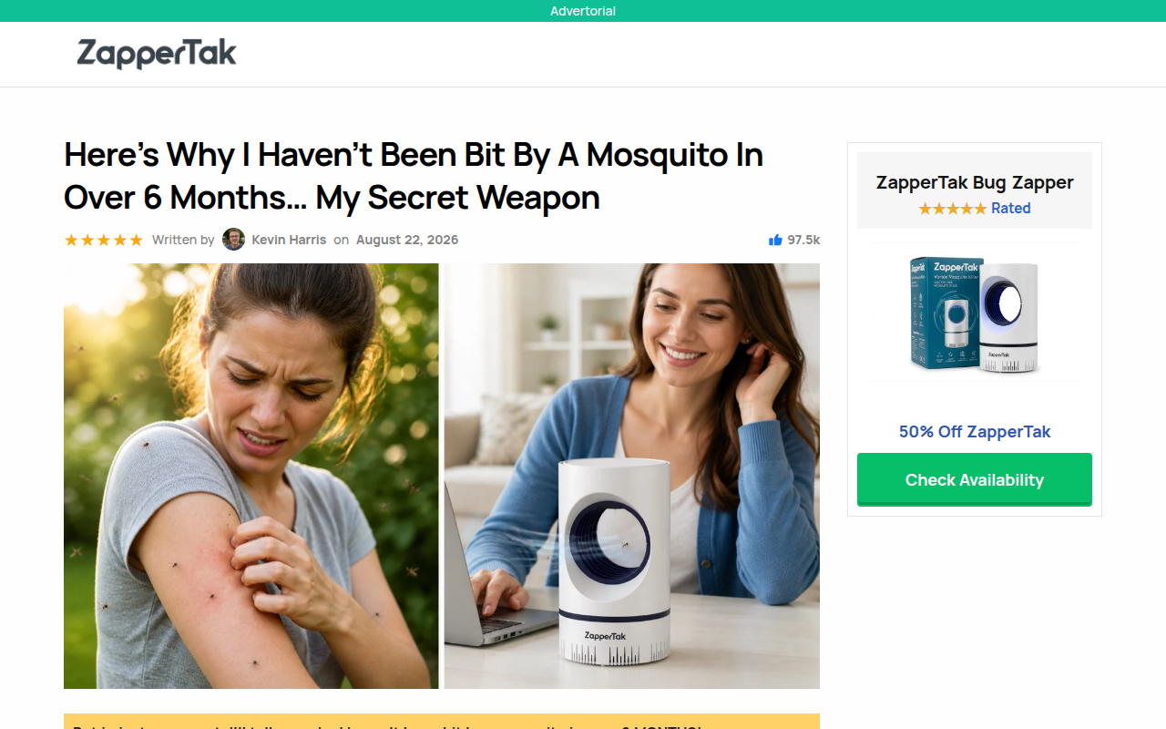 Screenshot van zappertak.co