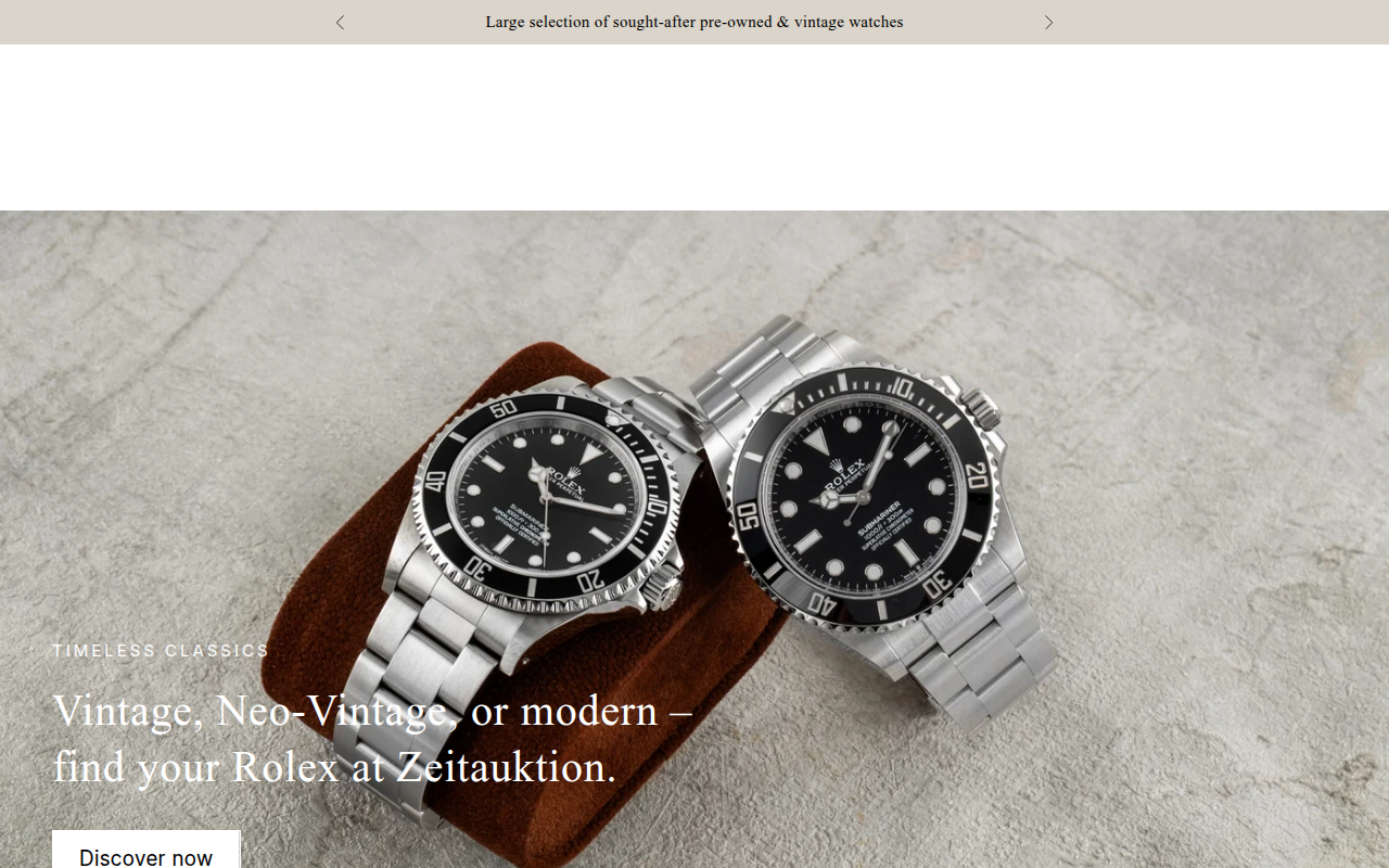Screenshot van zeitauktion.com