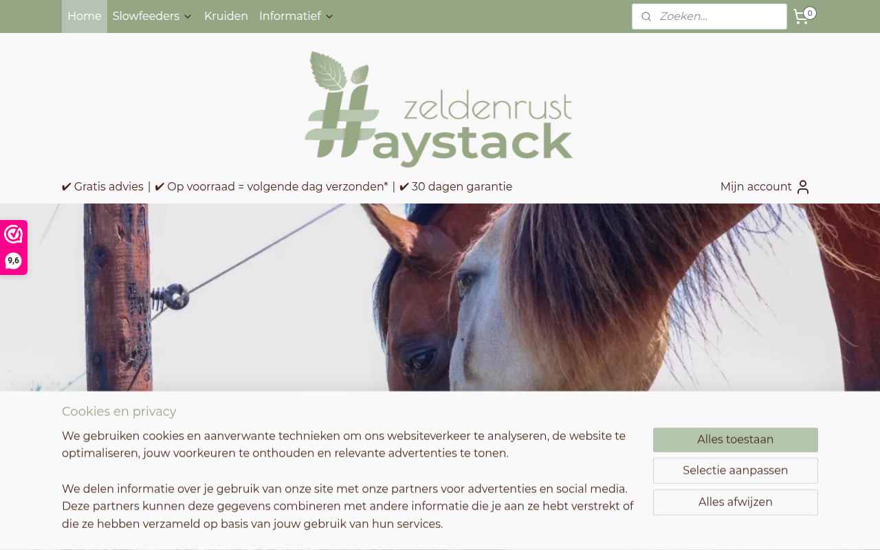 Screenshot van zeldenrusthaystack.nl