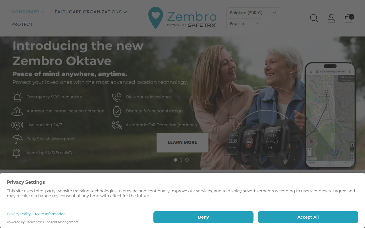 Screenshot van zembro.com