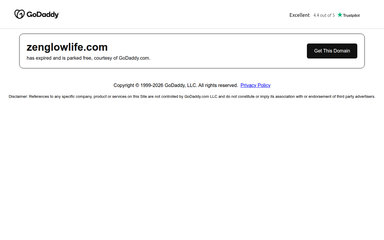 Screenshot van zenglowlife.com