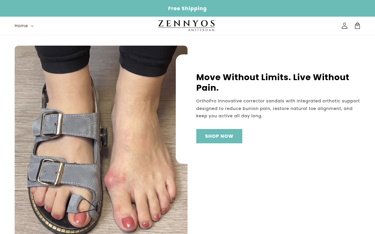 Screenshot van zennyos.com