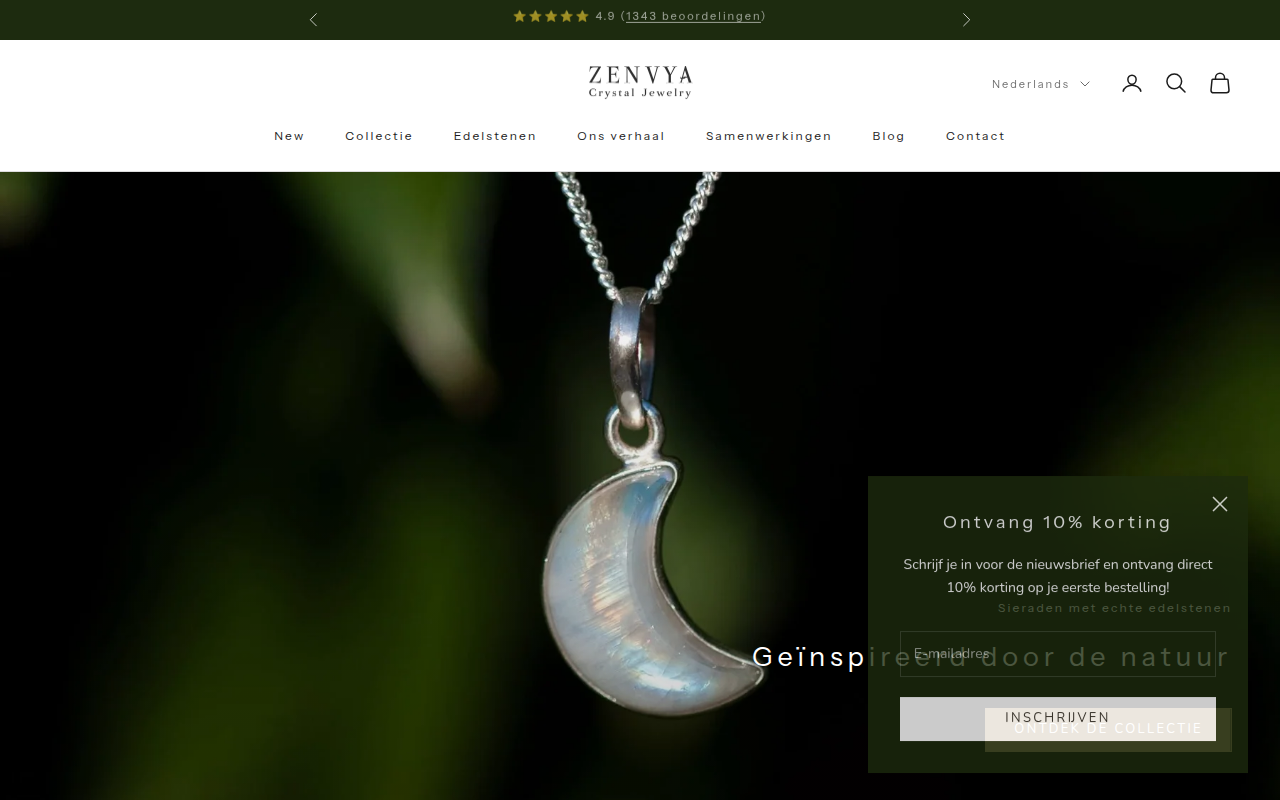 Screenshot van zenvya.com