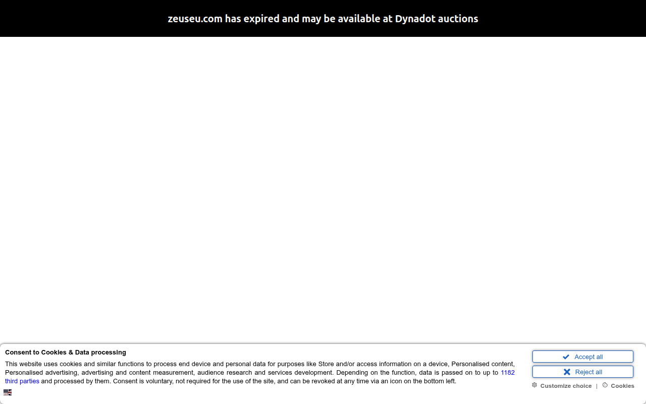 Screenshot van zeuseu.com