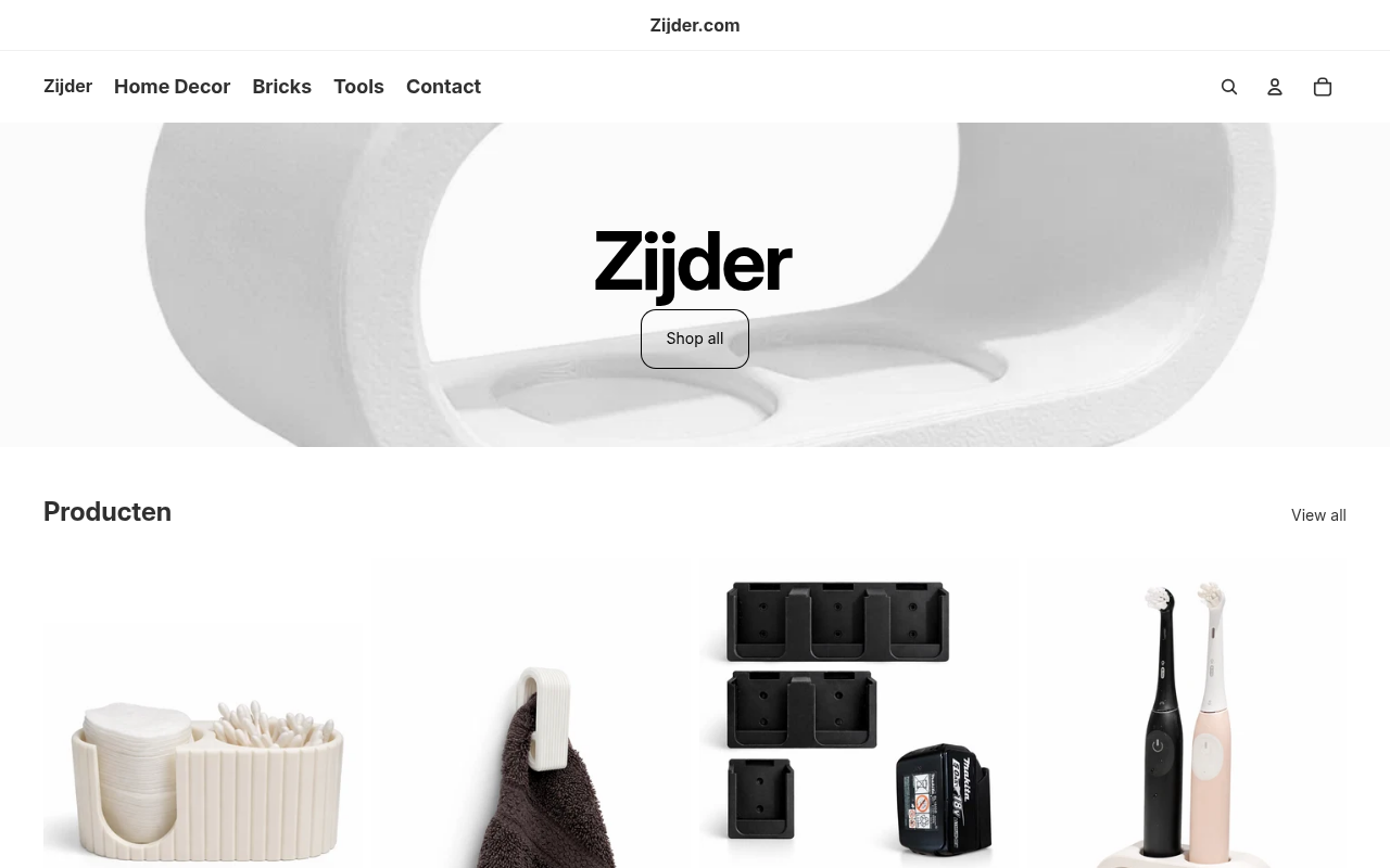 Screenshot van zijder.com
