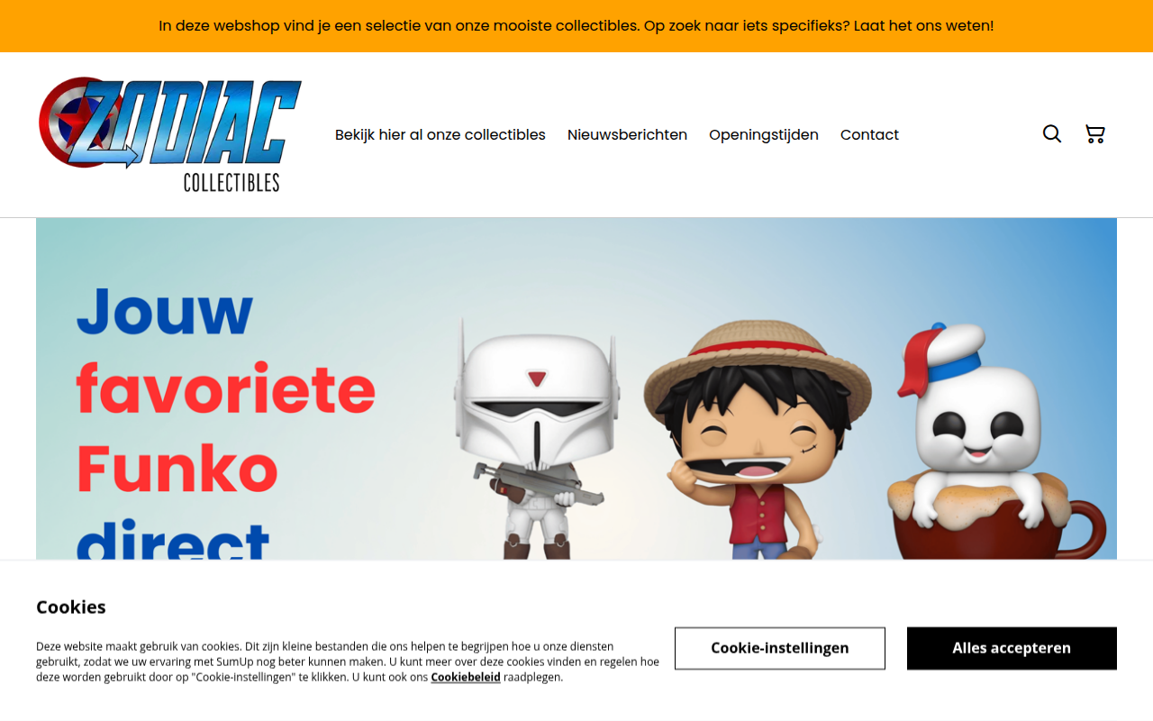 Screenshot van zodiac-collectibles.com